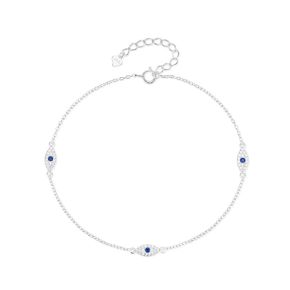 Three Evil Eyes Bracelet / Anklet by Silphina