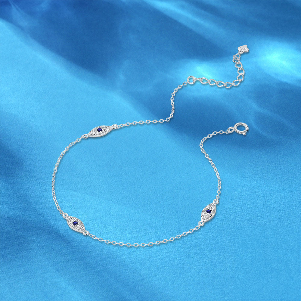 Three Evil Eyes Bracelet / Anklet by Silphina