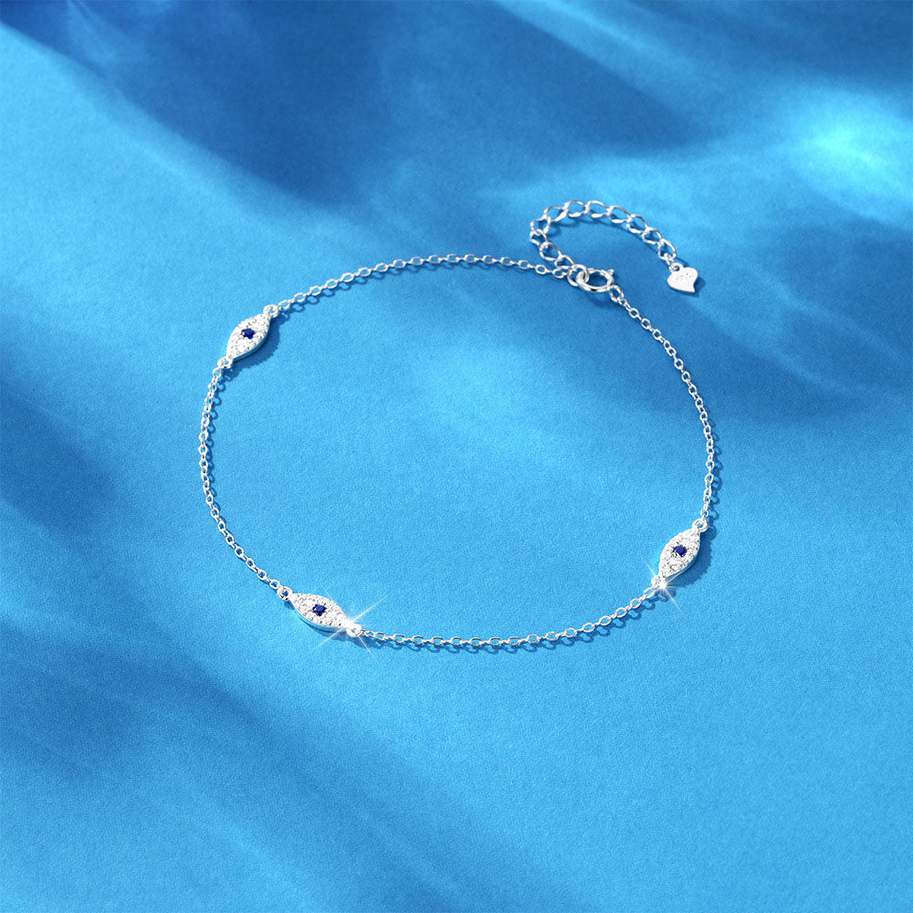 Three Evil Eyes Bracelet / Anklet by Silphina