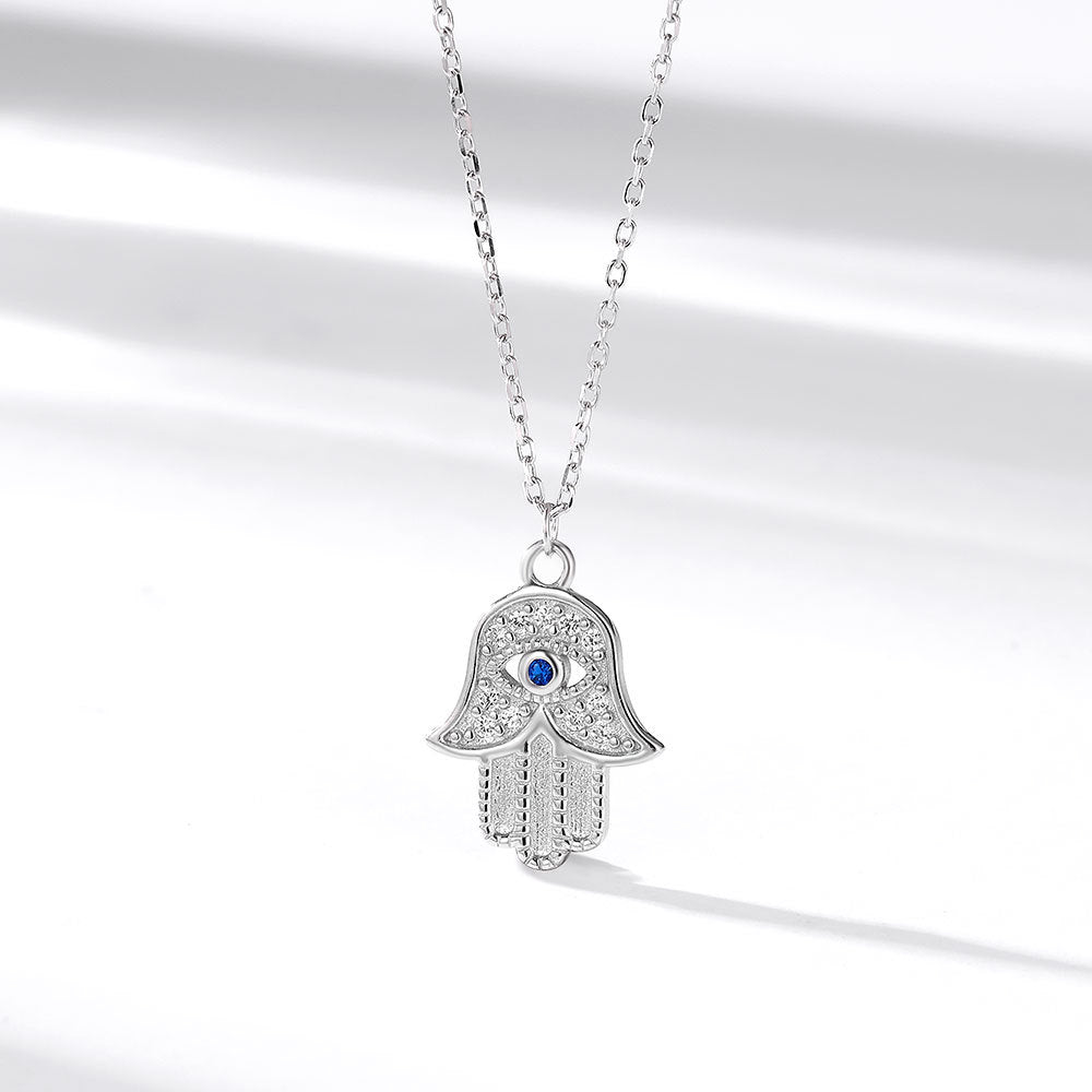 Hamza Hand Pendant Necklace by Silphina