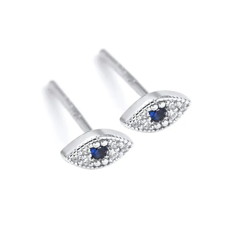Evil Eye Earrings Silver by Silphina