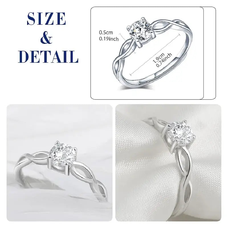 Intertwine Sterling Silver Ring by Silphina