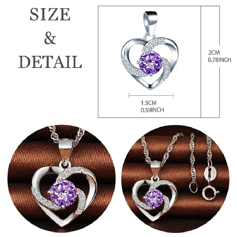 Purple Heart Necklace by Silphina