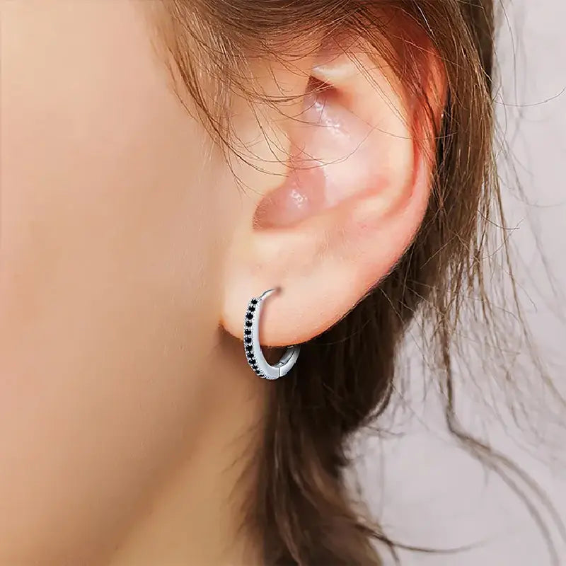 Blackstone Hoop Earrings by Silphina