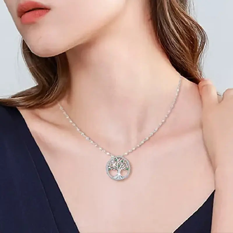 Tree of Life Necklace Set with Earings by Silphina