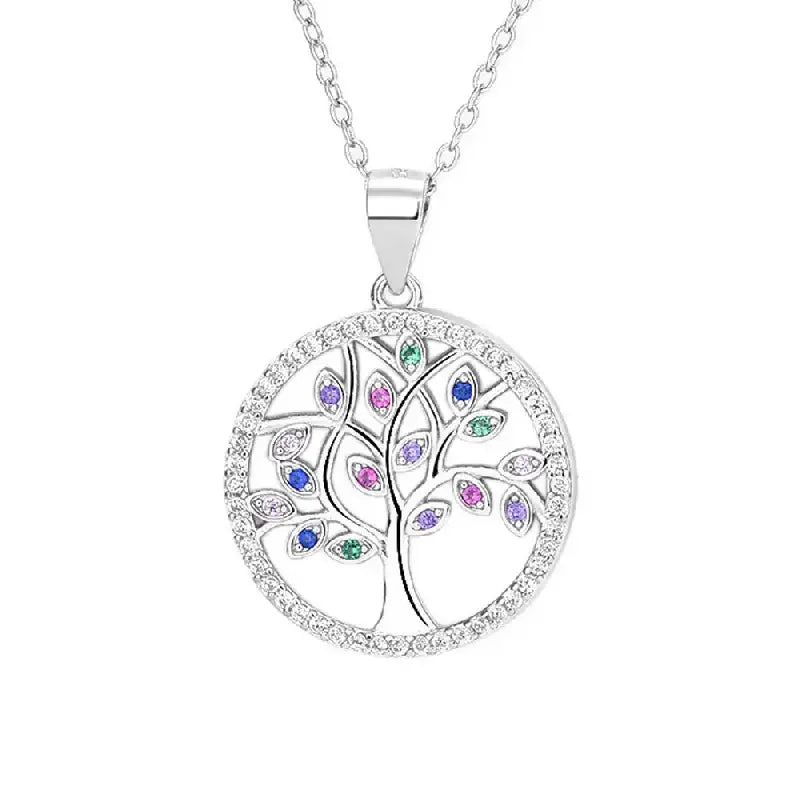 Multicolour Tree of Life Necklace by Silphina