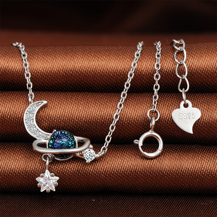 Moon Saturn Necklace by Silphina
