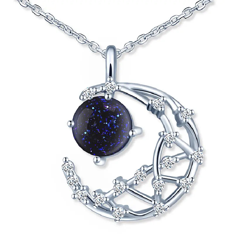 Blue Moon Necklace by Silphina