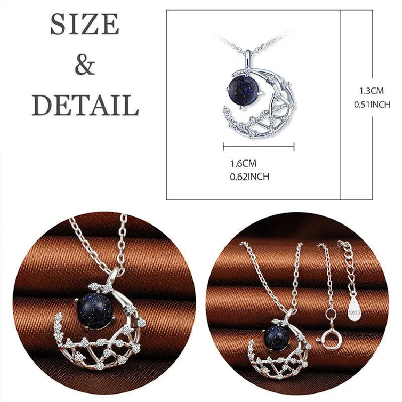 Blue Moon Necklace by Silphina