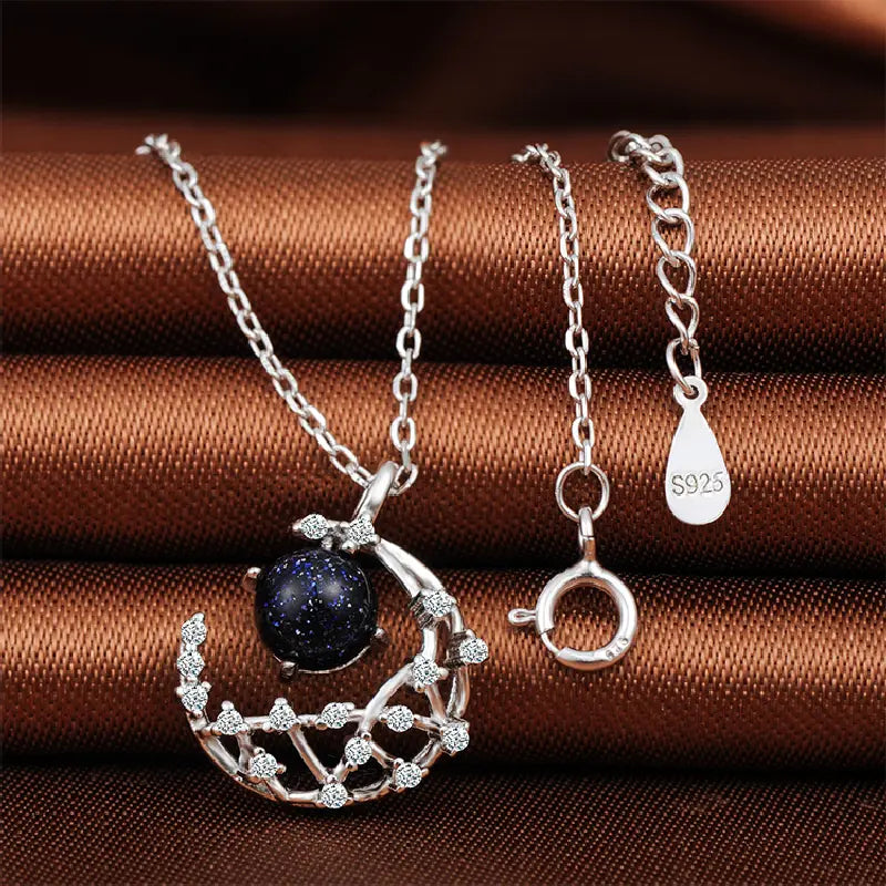 Blue Moon Necklace by Silphina