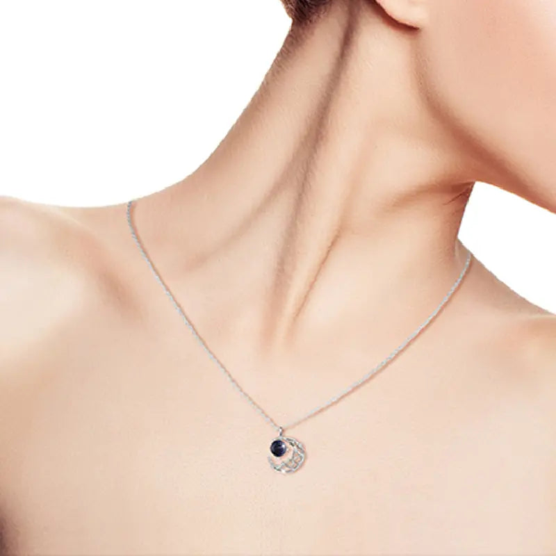 Blue Moon Necklace by Silphina
