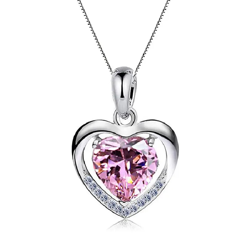 Pink Love Necklace by Silphina
