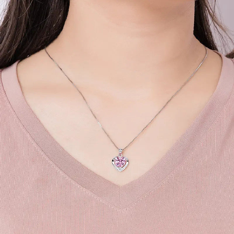 Pink Love Necklace by Silphina