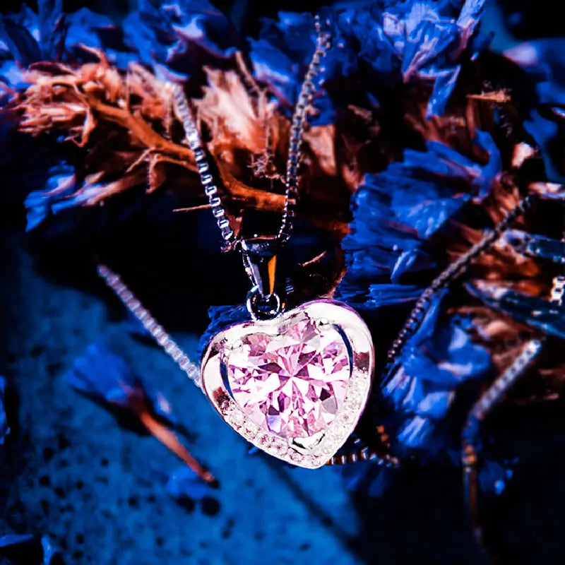 Pink Love Necklace by Silphina