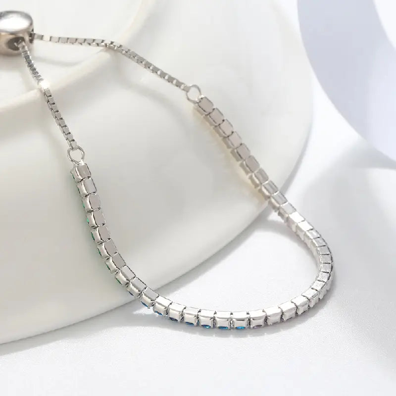 Multicolour Tennis Bracelet by Silphina