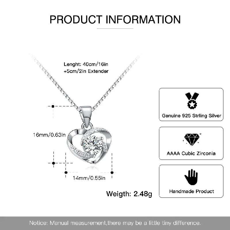 Open Heart Pendant Necklace by Silphina