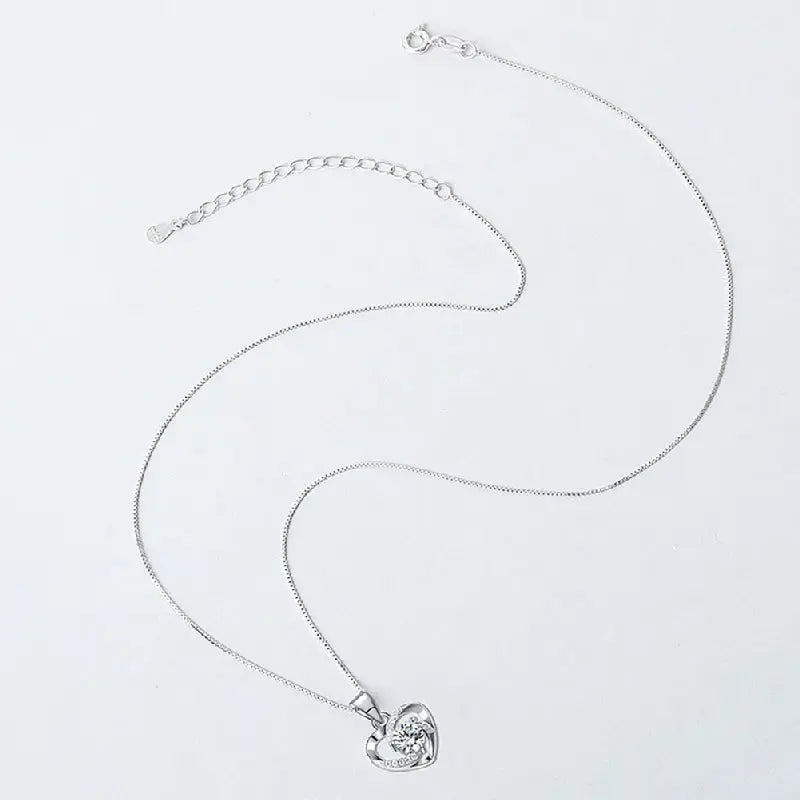 Open Heart Pendant Necklace by Silphina