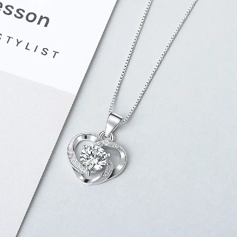 Open Heart Pendant Necklace by Silphina