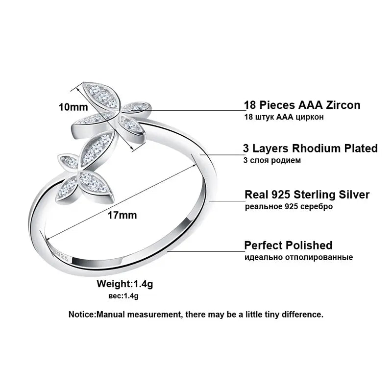 Glittery Butterfly Wings Ring by Silphina