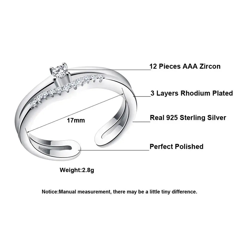 Glamorous Adjustable Ring by Silphina