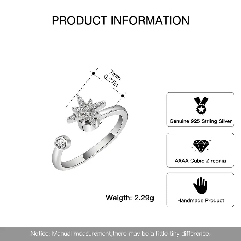 Nightfall Sterling Silver Ring by Silphina