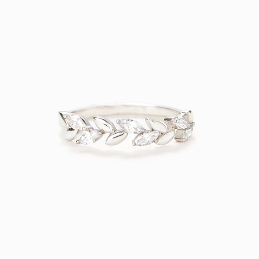 Leaf Crown Crystal Ring