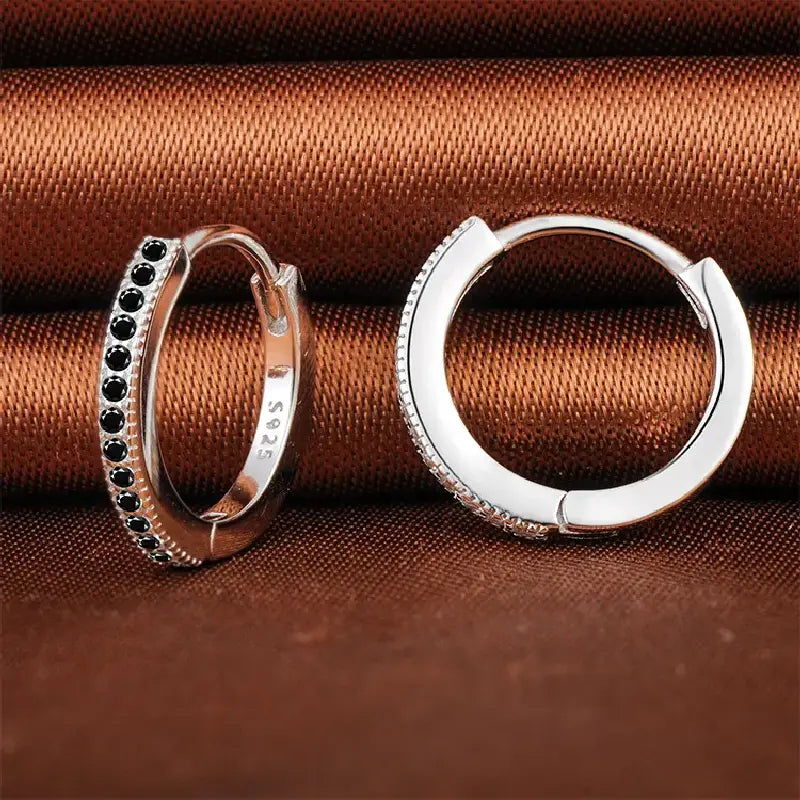 Blackstone Hoop Earrings