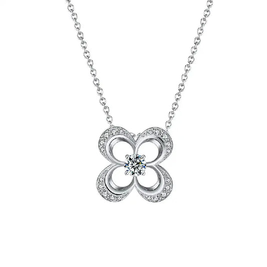 Four Leaf Clover Charm Pendant Necklace