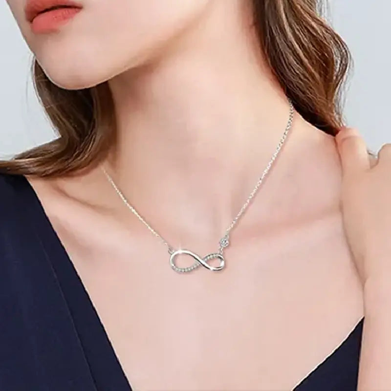 Infinity Love Necklace Set with Earrings