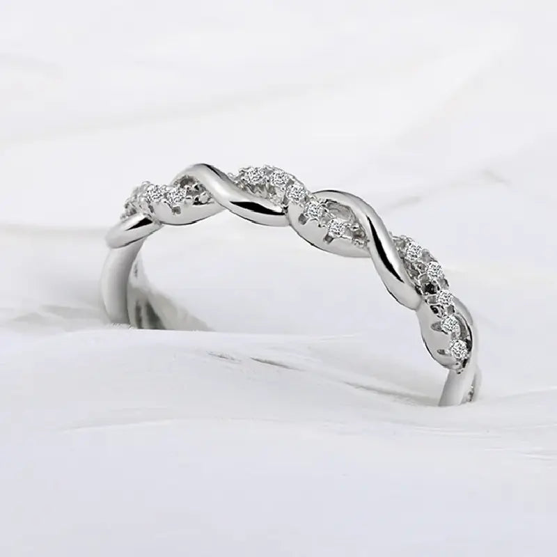 Spiral Diamond Ring