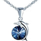 Blue Crystal Dolphin Necklace