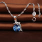 Blue Crystal Dolphin Necklace