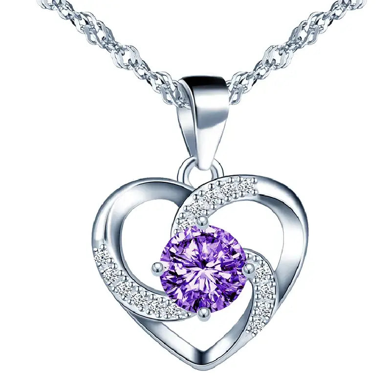 Purple Heart Necklace