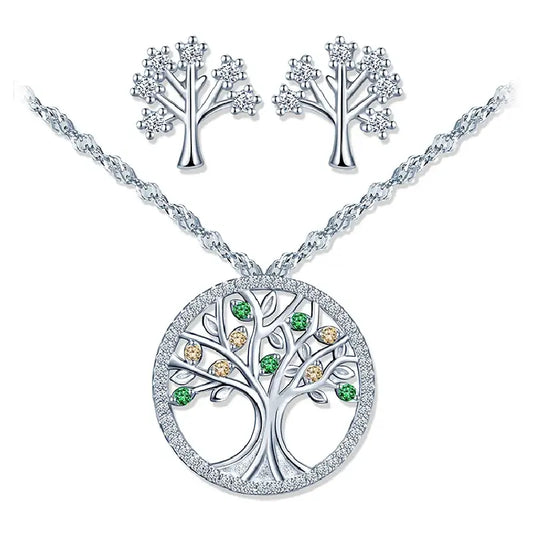 Tree of Life Necklace Set with Earings