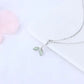 Green Opal Leaves Sterling Silver Necklace