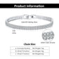 White Double Diamond Stone Tennis Bracelet