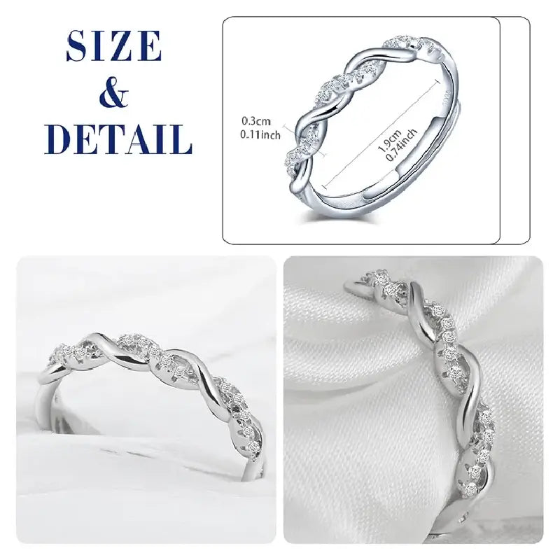 Spiral Diamond Ring