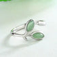 Green opal leaves Sterling Silver Ring