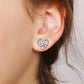 Open Heart Silver Earrings