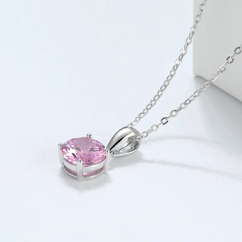 Classic Pink Diamond Necklace