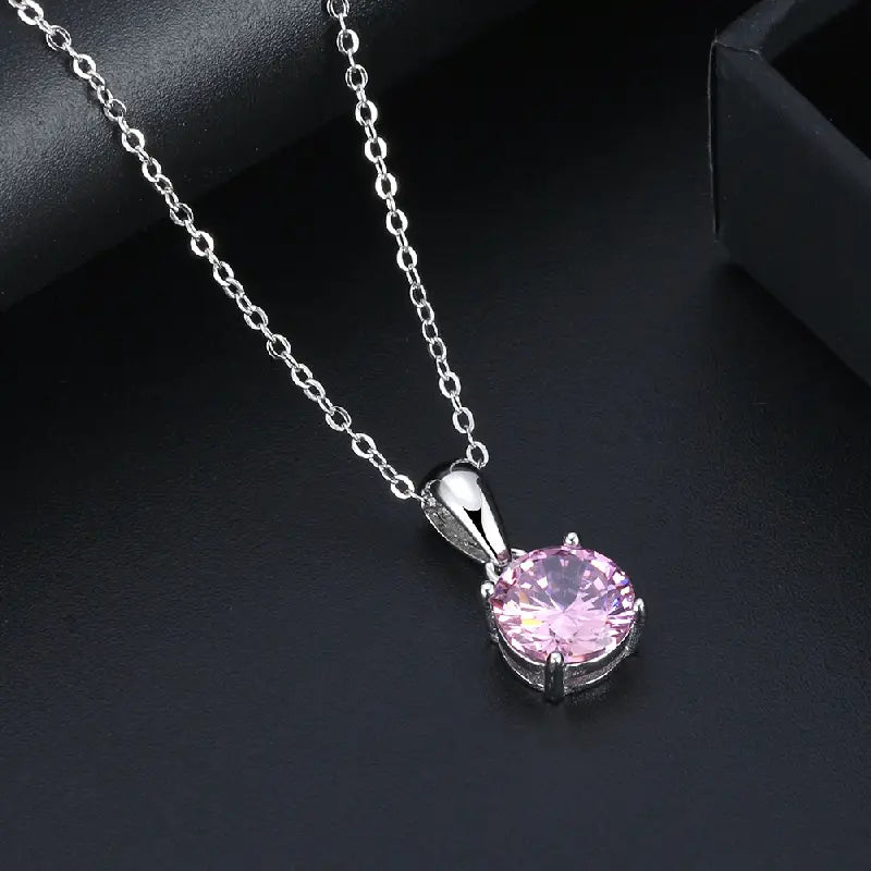 Classic Pink Diamond Necklace