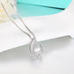 Water-Drop Diamond Pendant Necklace