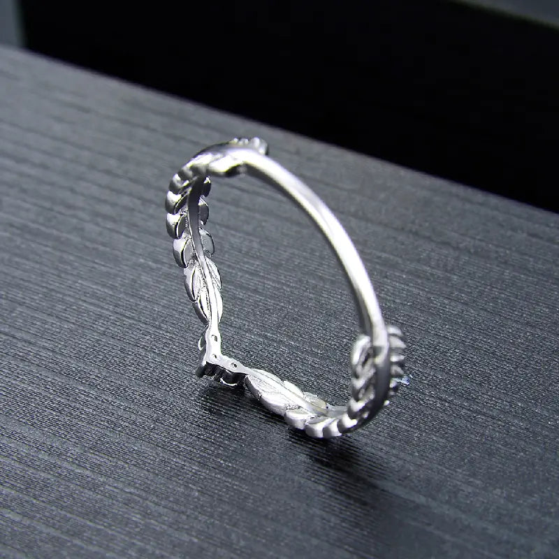 Leaf Crown Sterling Silver Ring