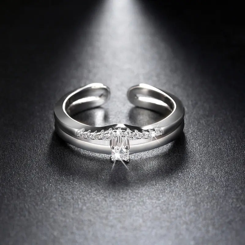 Glamorous Diamond Stone Ring