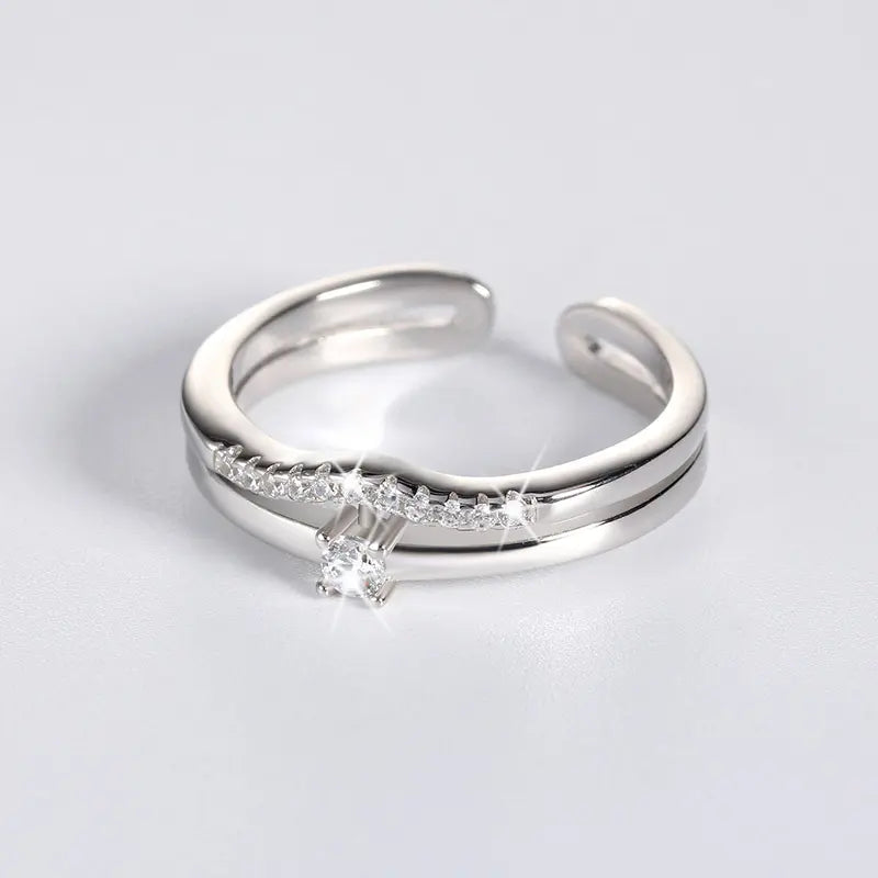 Glamorous Diamond Stone Ring