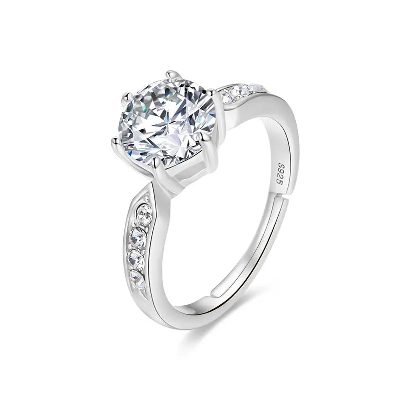 Classic Round Diamond Stone Ring