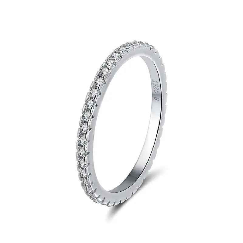 White Stones Eternity Ring