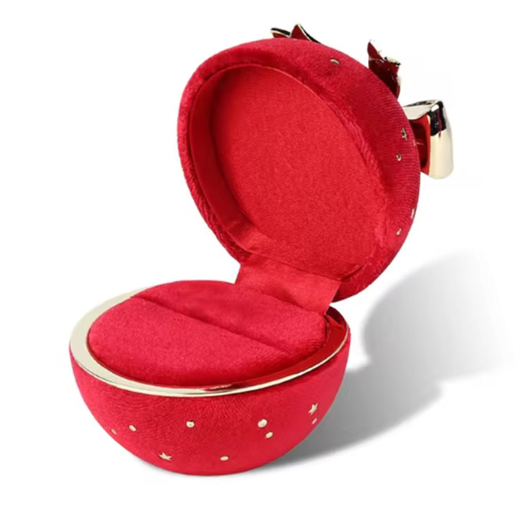 Round Christmas Ring/Earring Box